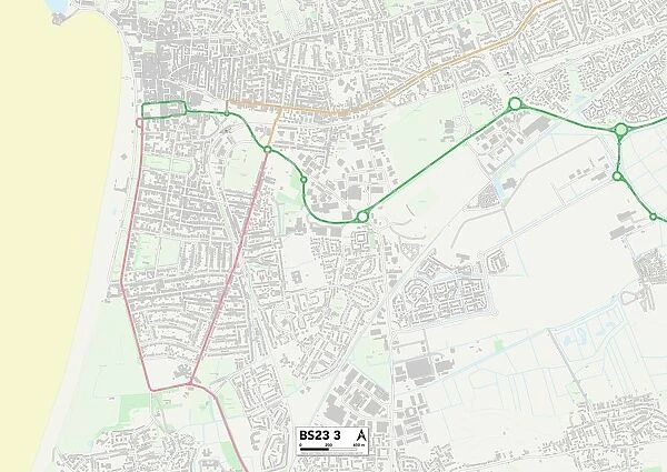 North Somerset BS23 3 Map