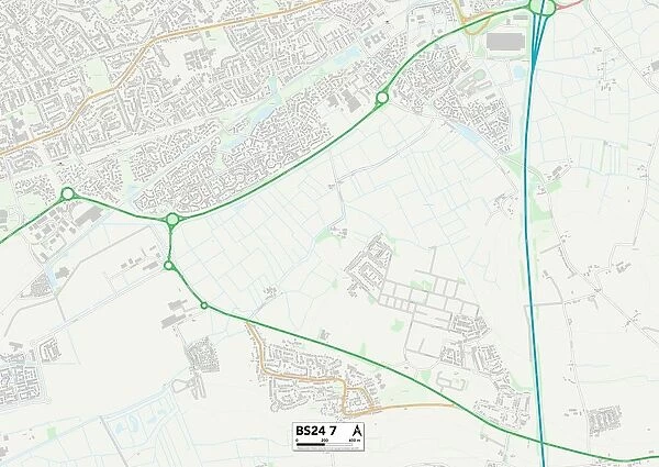 North Somerset BS24 7 Map