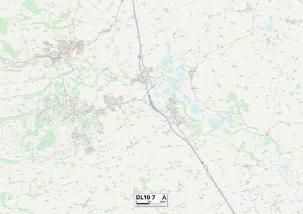 North Yorkshire DL10 7 Map