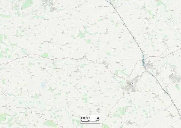 North Yorkshire DL8 1 Map