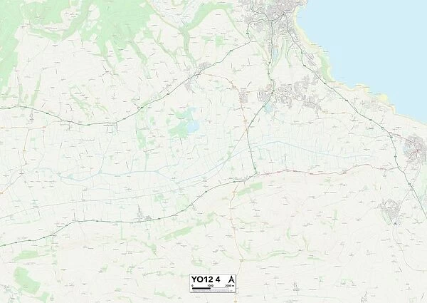 North Yorkshire YO12 4 Map