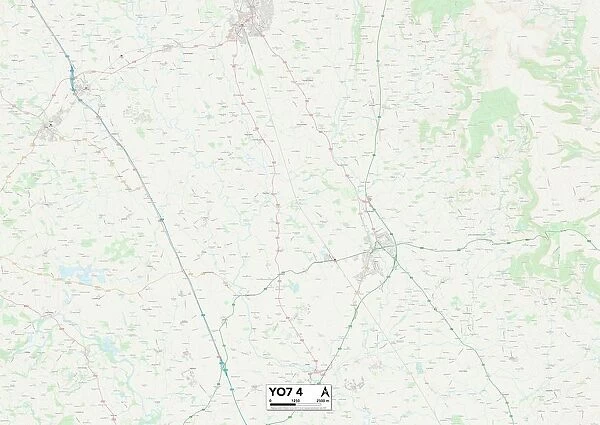 North Yorkshire YO7 4 Map