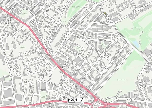 Nottingham NG7 4 Map