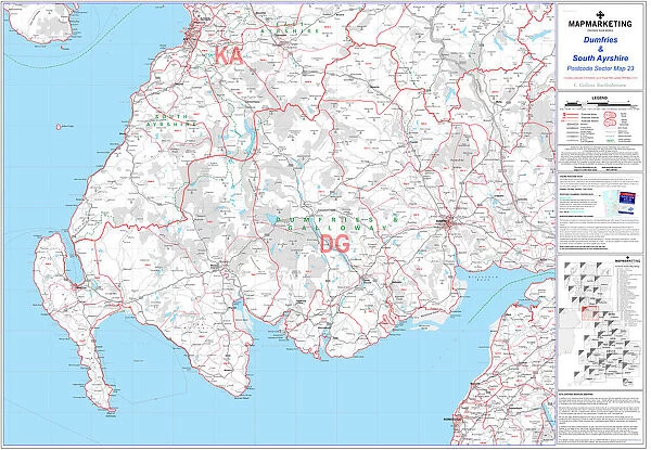 Postcode Sector Map sheet 23 Dumfries and South Ayrshire