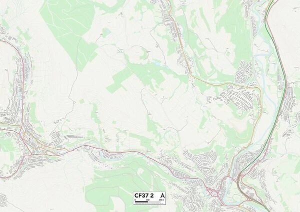 Rhondda Cynon Taf CF37 2 Map