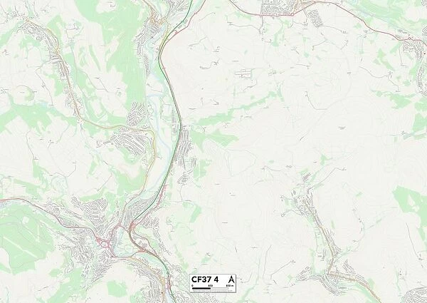 Rhondda Cynon Taf CF37 4 Map