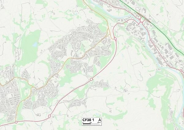 Rhondda Cynon Taf CF38 1 Map