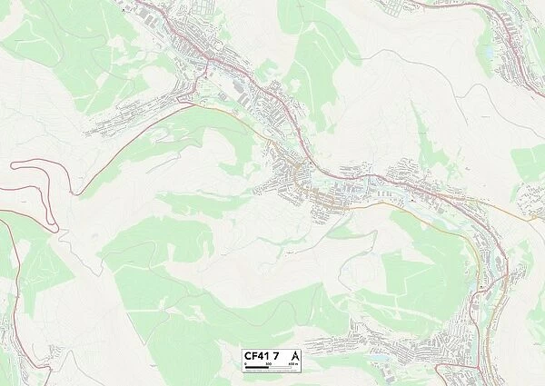 Rhondda Cynon Taf CF41 7 Map