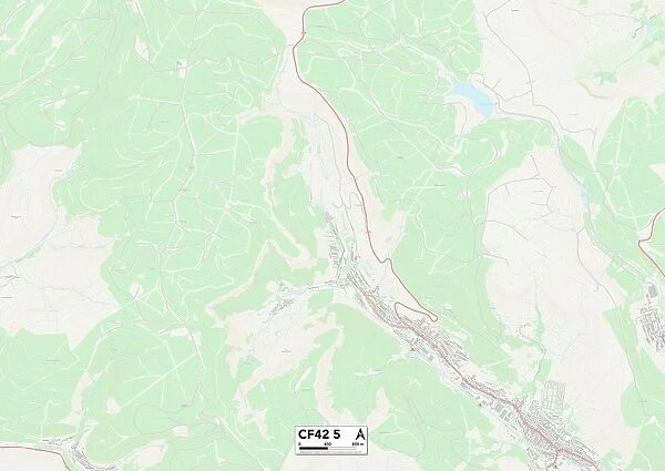Rhondda Cynon Taf CF42 5 Map