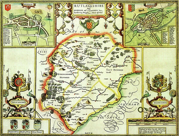 Rutland Historical John Speed 1610 Map