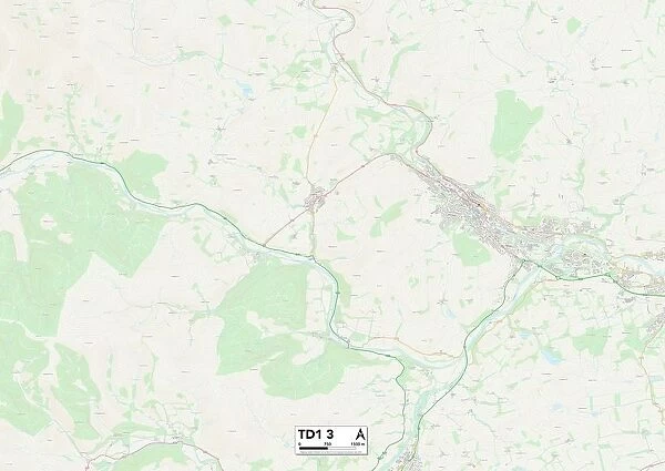 Scottish Borders TD1 3 Map