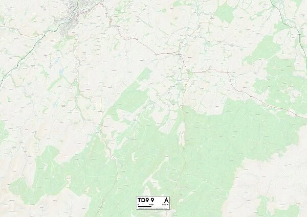 Scottish Borders TD9 9 Map