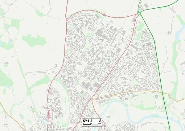 Shropshire SY1 3 Map