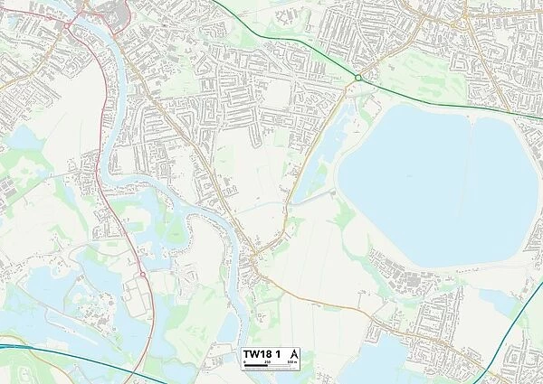 Spelthorne TW18 1 Map