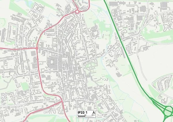 St Edmundsbury IP33 1 Map