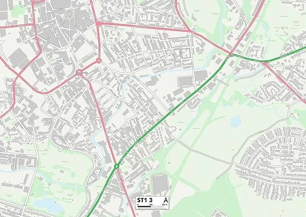 Staffordshire ST1 3 Map