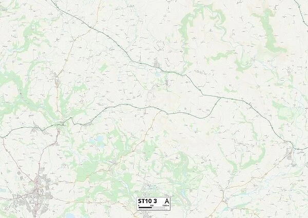 Staffordshire ST10 3 Map