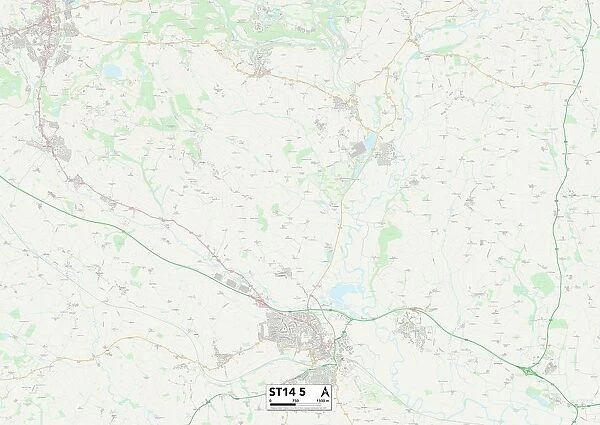 Staffordshire ST14 5 Map