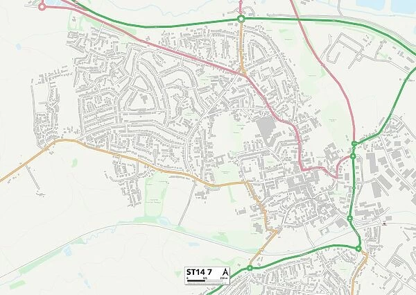 Staffordshire ST14 7 Map