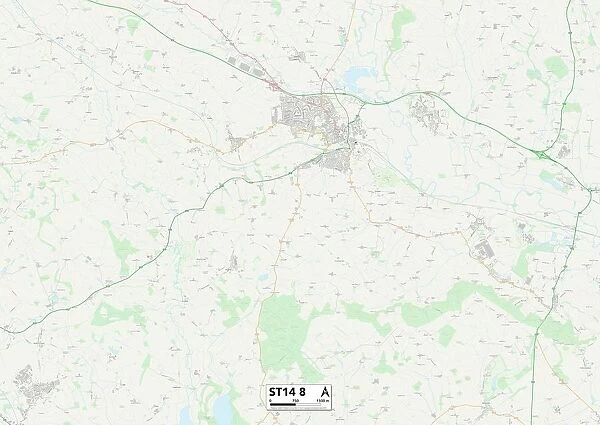 Staffordshire ST14 8 Map