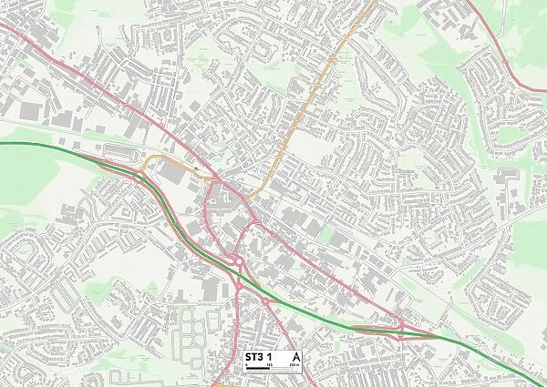 Staffordshire ST3 1 Map