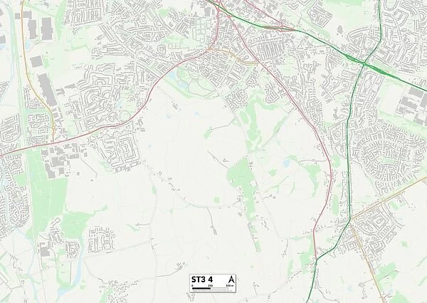 Staffordshire ST3 4 Map