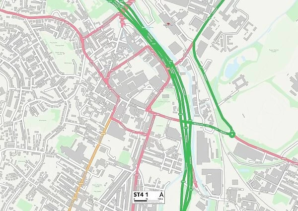 Staffordshire ST4 1 Map