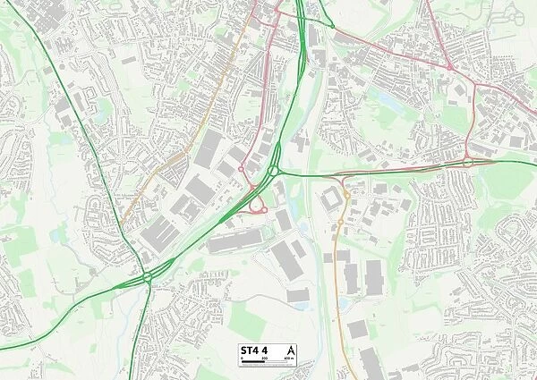 Staffordshire ST4 4 Map