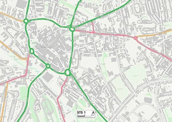 Staffordshire ST5 1 Map