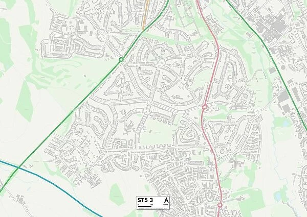 Staffordshire ST5 3 Map