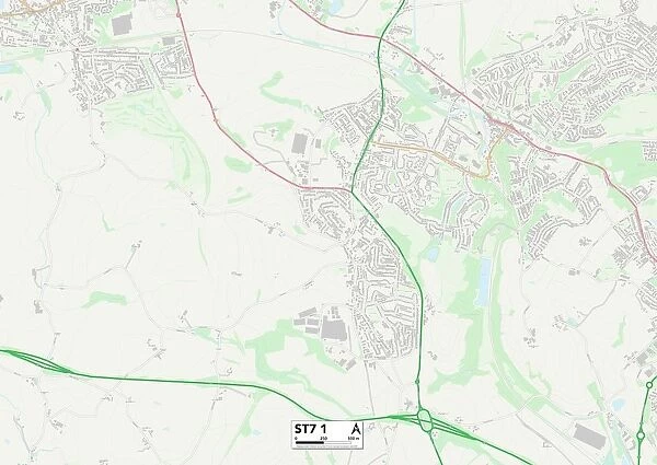 Staffordshire ST7 1 Map