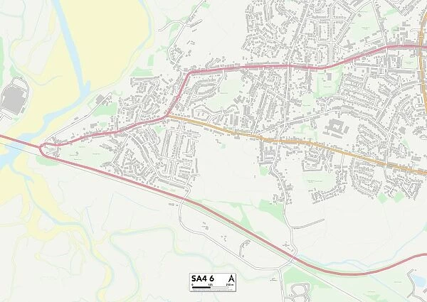 Swansea SA4 6 Map