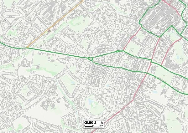 Tewkesbury GL50 2 Map