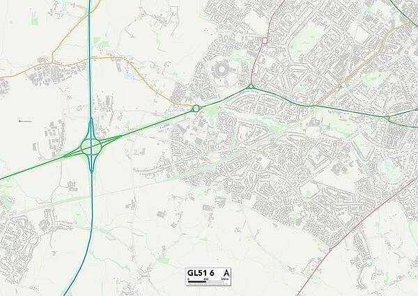 Tewkesbury GL51 6 Map