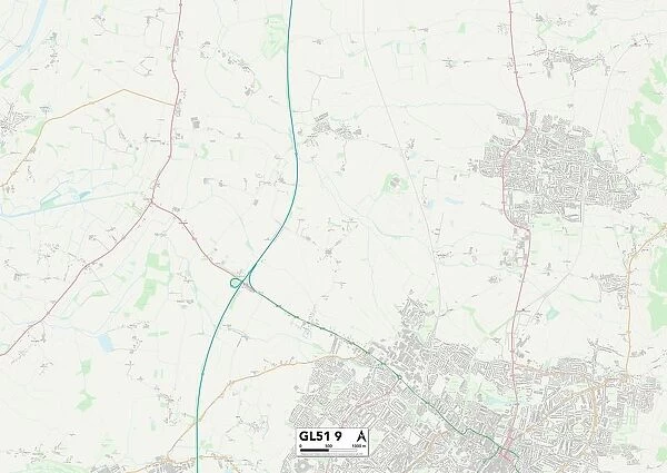 Tewkesbury GL51 9 Map