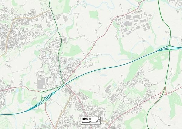 UK Maps, BB Blackburn, BB5 5