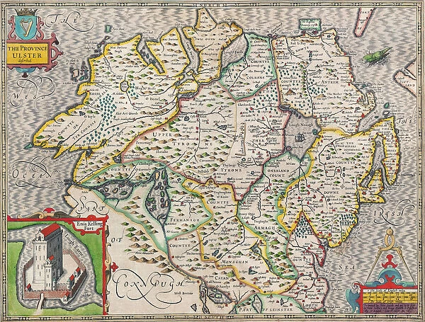 Ulster Historical John Speed 1610 Map