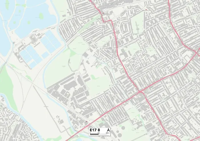 Framed Print : Waltham Forest E17 8 Map Framed Print : Waltham Forest E17 8 Map
