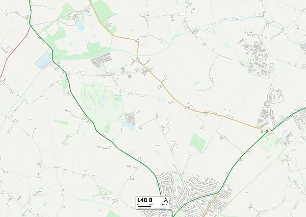 West Lancashire L40 8 Map
