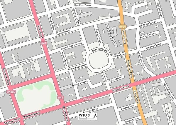 Westminster W1U 3 Map