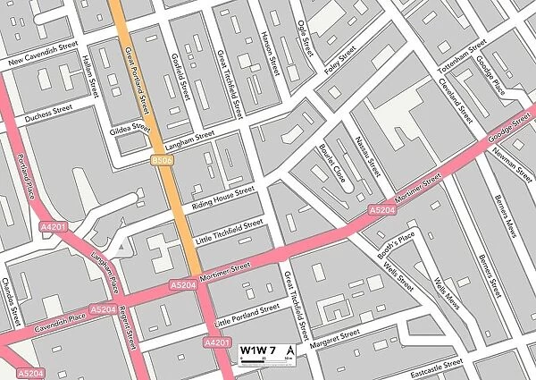 Westminster W1W 7 Map