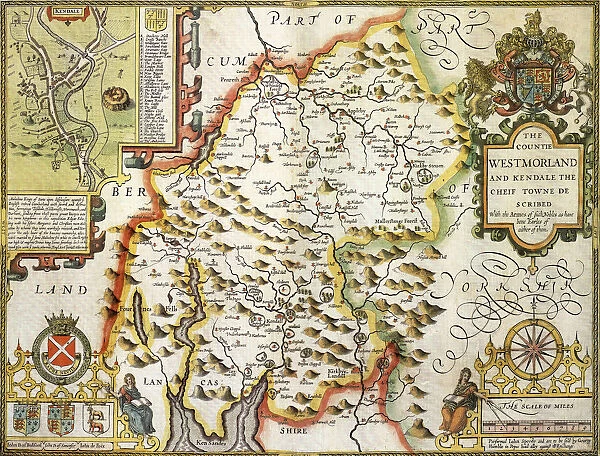 Westmoreland Historical John Speed 1610 Map