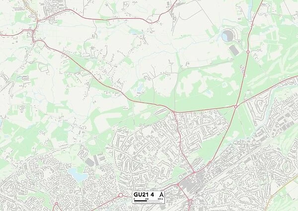 Woking GU21 4 Map