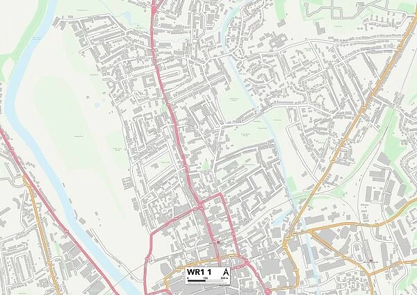 Worcester WR1 1 Map