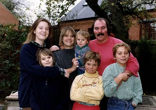 Kevin Lloyd actor and family left to right Sophie 17 Poppy 10 Lesley Edward 2 Henry 8