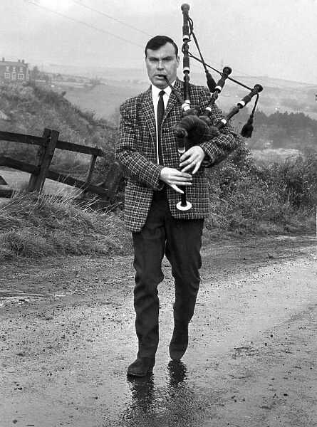 Musical Instruments. Bagpipes played by Douglas Holgate. October 1967 P005185