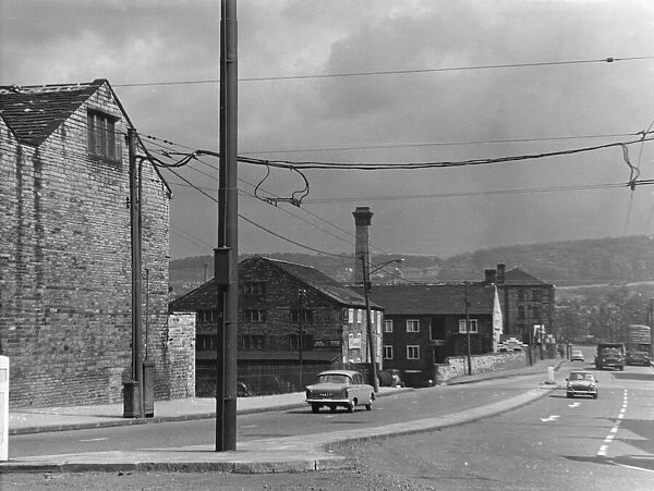 Wakefield Road seen from Shore Head, Huddersfield Circa June 1965