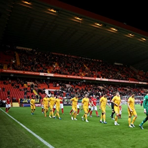 Sky Bet Championship: Preston North End and Charlton Athletic Players Kick-Off at The Valley