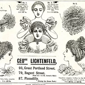 Advert, George Lichtenfeld, Ladies Hair Pieces