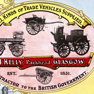 Advert, J H Kelly, Parkhead, Glasgow, Scotland